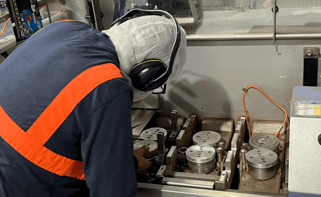 Fin Wheel Inspection on Flow Wrapper