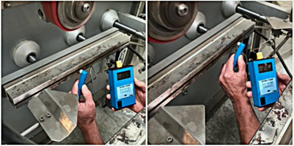 Check sealing jaw temperatures with a pyrometer
